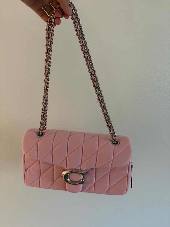 Coach Handbags - Coach Pink Quilted Shoulder Bag with Chain Strap